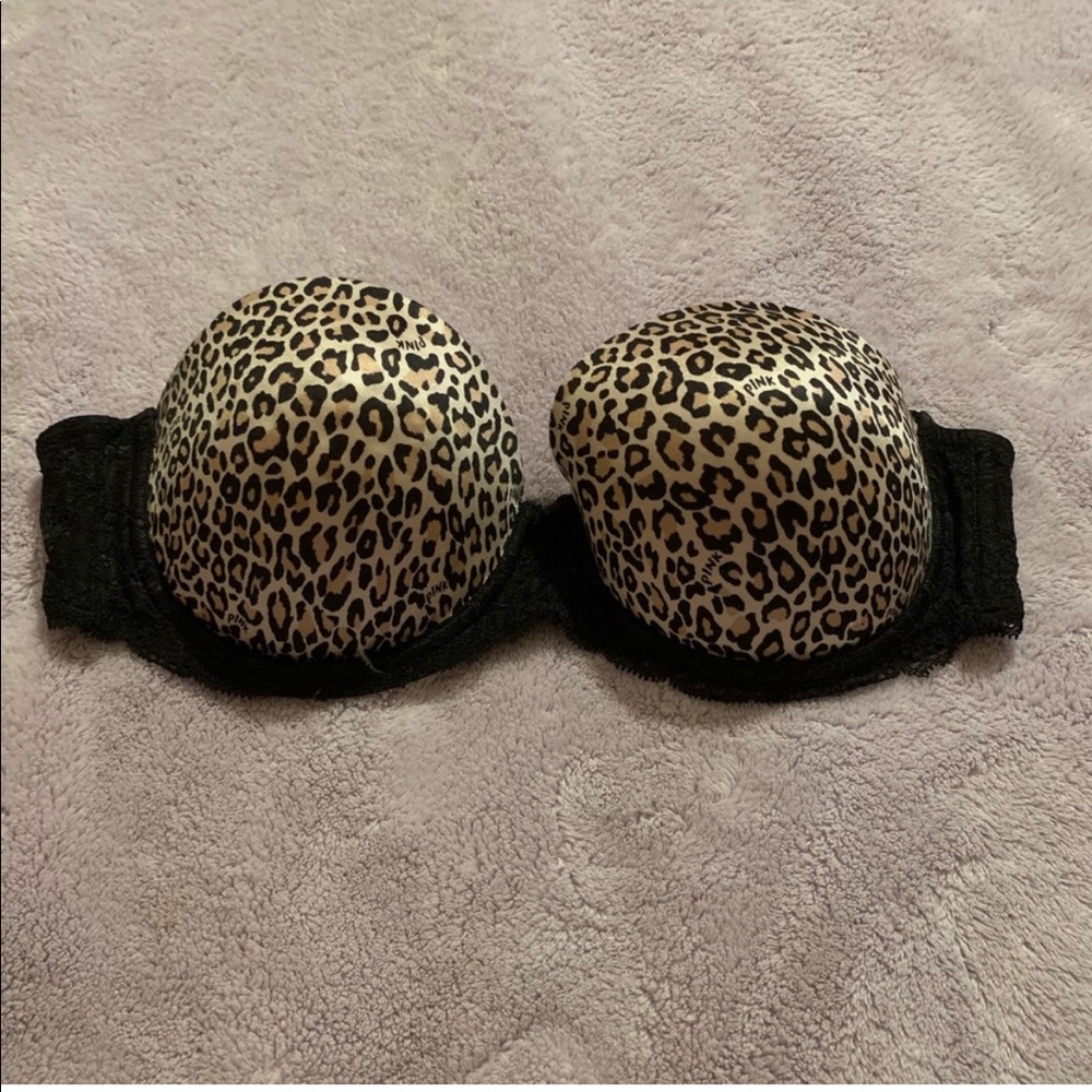 Victoria’s Secret leopard strapless bra sz 36c